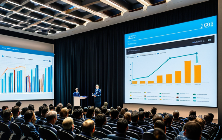 Blockchain Solutions Presentation**

"A diverse group of professionals attending a blockchain conference in a modern convention center in Milan, Italy. A speaker is presenting on a large screen displaying Layer-2 scaling solutions with charts and graphs. The audience is engaged and taking notes. Everyone is fully clothed in professional attire. Safe for work, appropriate content, perfect anatomy, natural proportions, family-friendly."

**